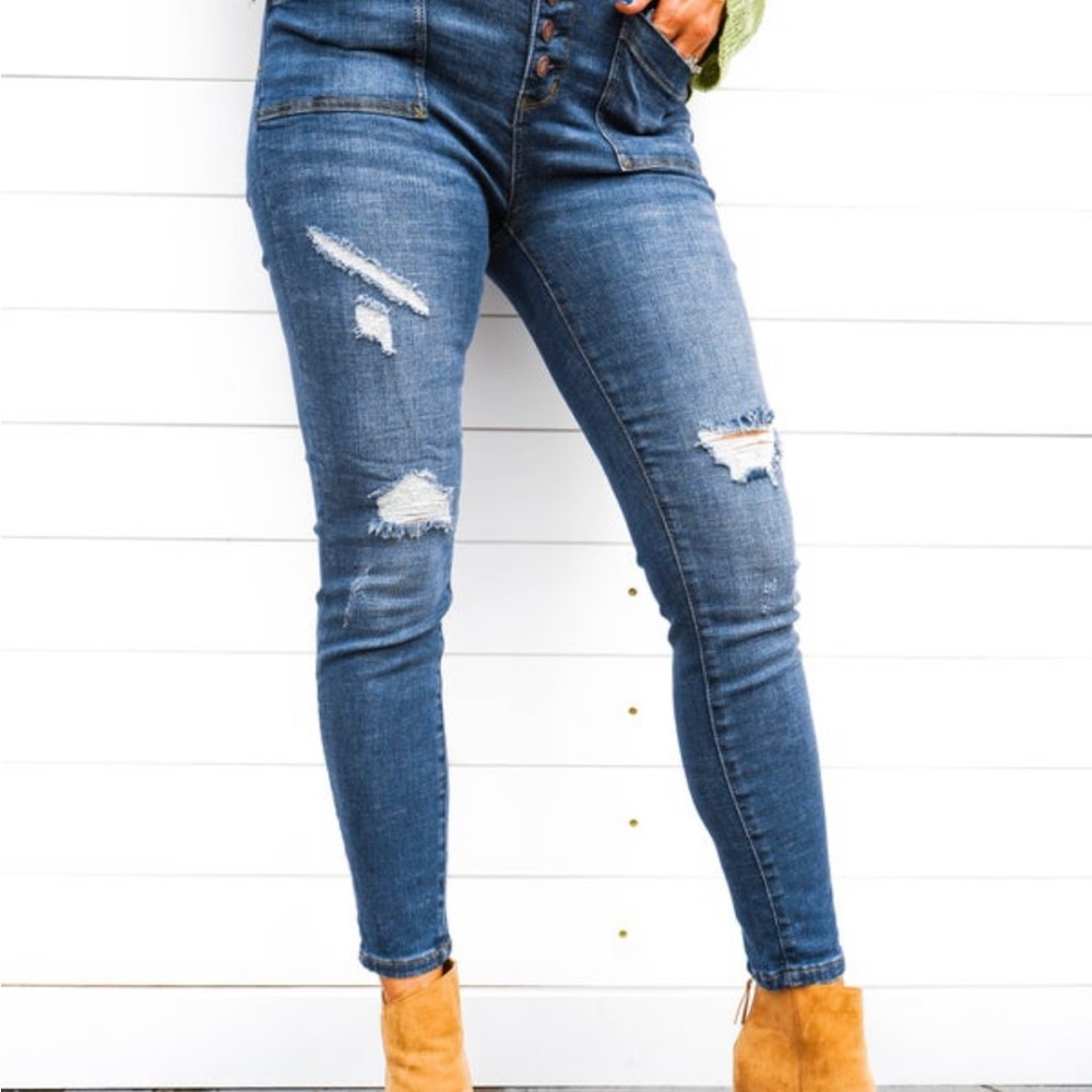 Cargo Patch pocket high rise skinny jeans by Judy Blue - Picture 5 of 10